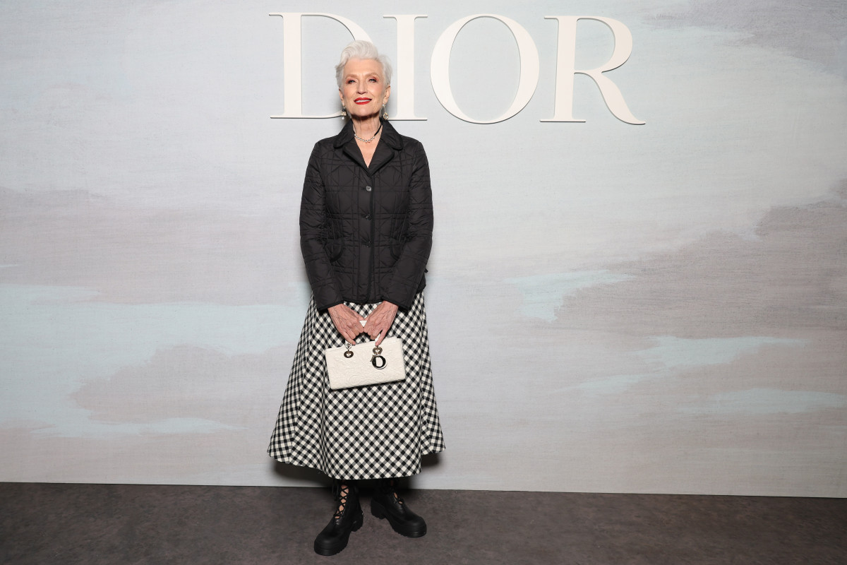 Maye Musk attends the Christian Dior Womenswear Spring/Summer 2023 show as part of Paris Fashion Week.